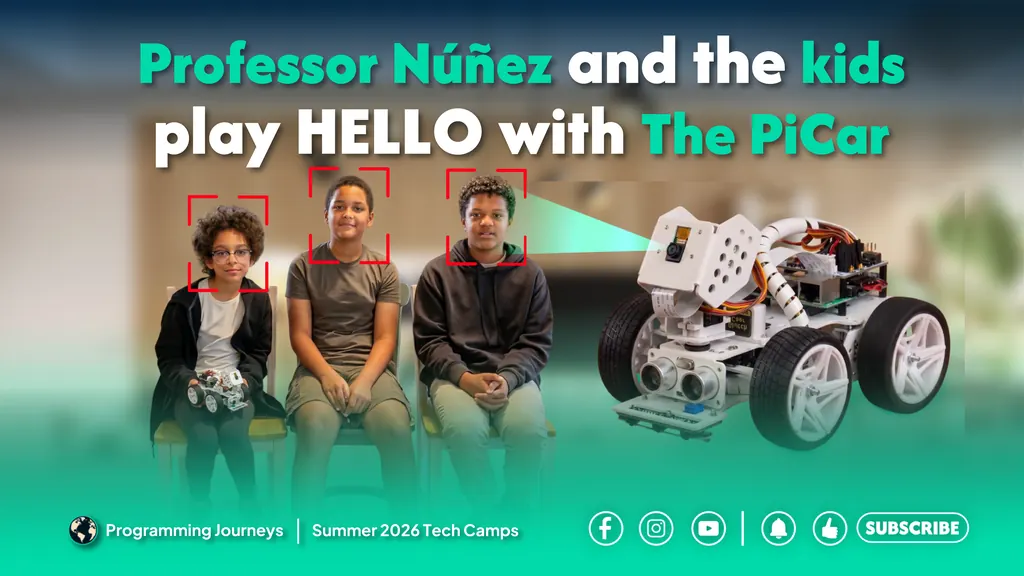 Professor Núñez and the Kids Play Hello with the PiCar