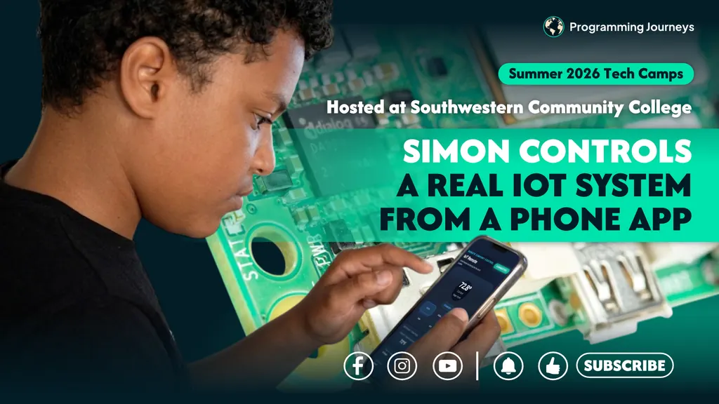 Simon Controls a Real IoT System From a Phone App