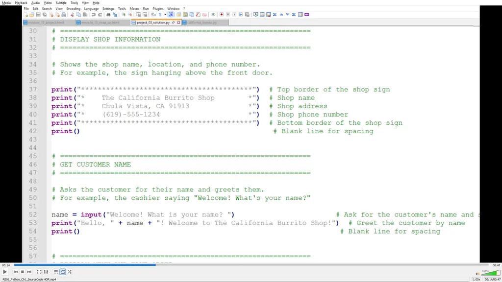 The Python Source Code in VS Code