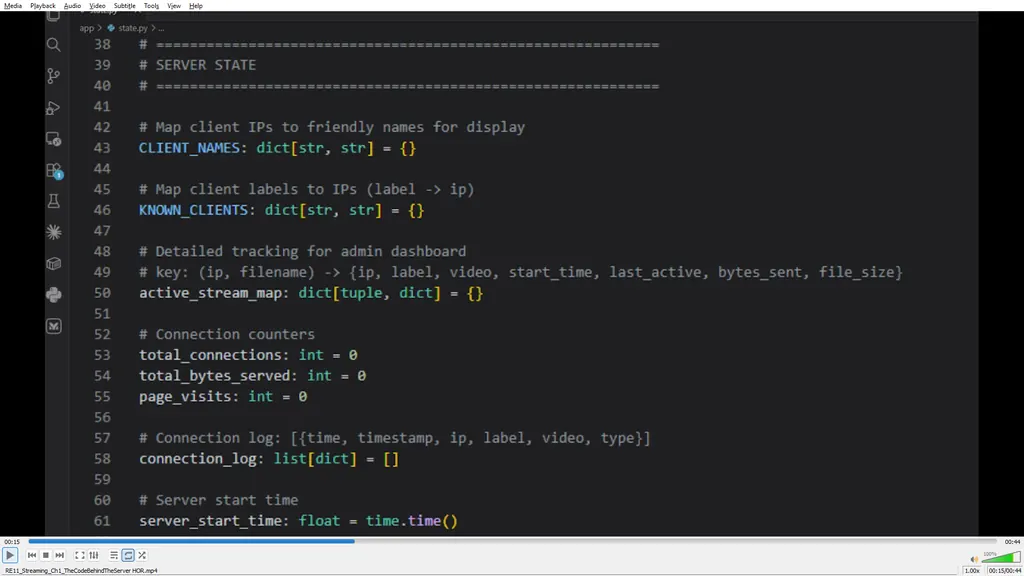 The Python Code Behind the Streaming Server