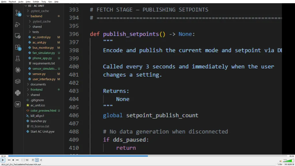 The Python Code Behind the IoT System