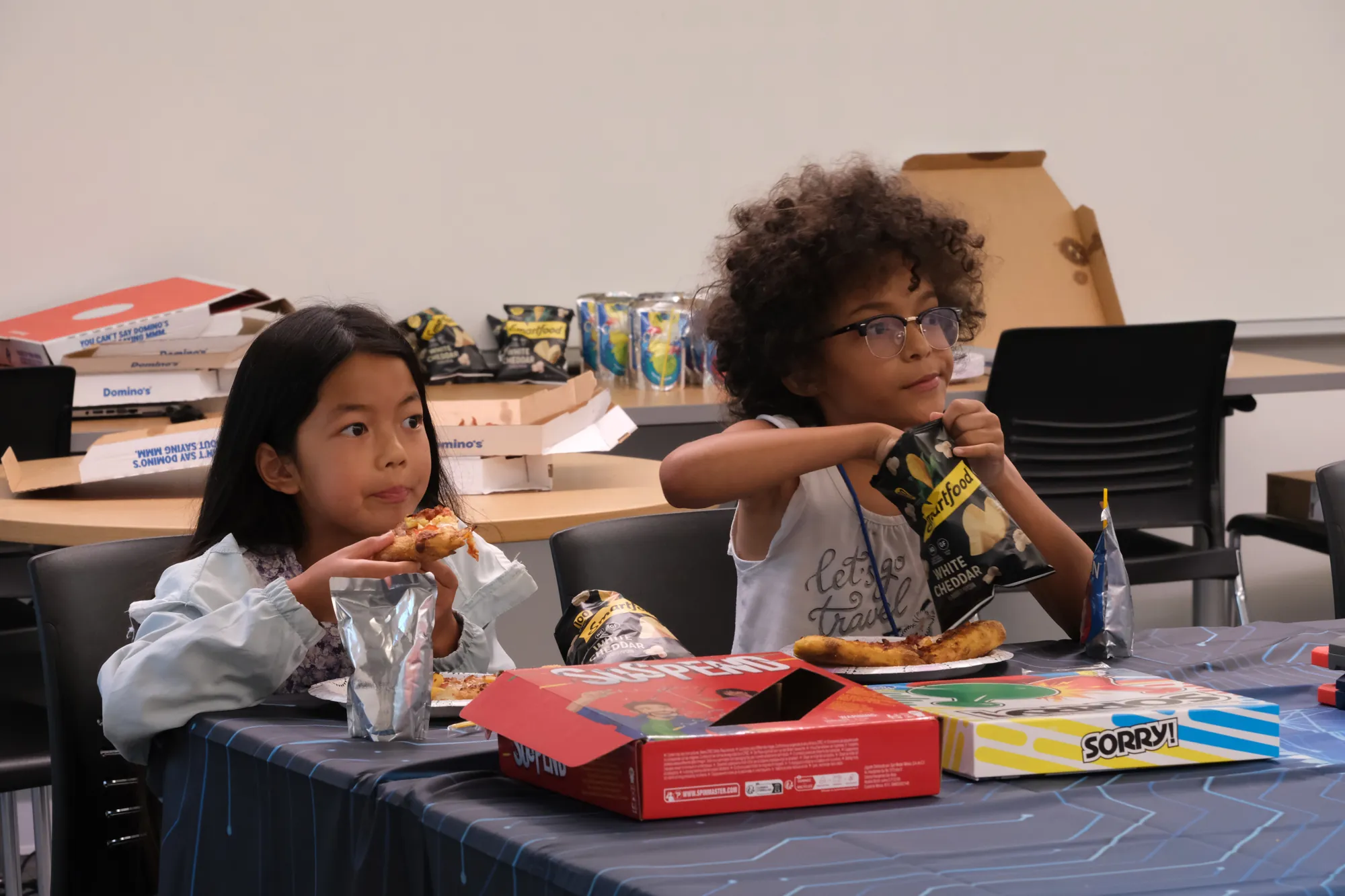 Students at a snack break